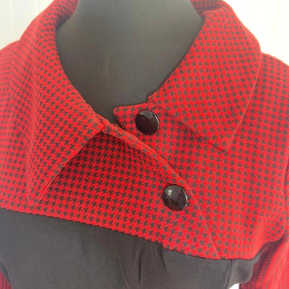 HOMEYEE Black and Red Dress Size 10 - Picture 4 of 5